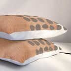Rich Terracotta Black Dots Abstract Art Pillow Sham Gallery Image 3