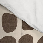 Rich Terracotta Black Dots Abstract Art Comforter Gallery Image 4