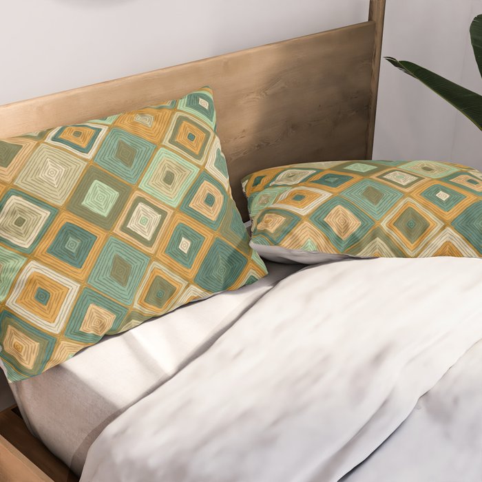 Hand-drawn Quilt #6 Pillow Sham Gallery Image 2