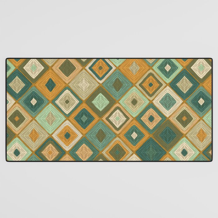 Hand-drawn Quilt #6 Desk Mat Gallery Image 3