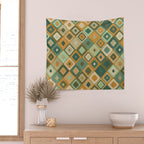 Hand-drawn Quilt #6 Wall Tapestry Gallery Image 2