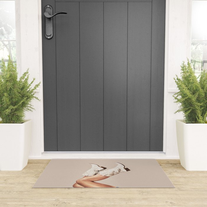 These Boots - Neutral Glitter II / Beige Welcome Mat Gallery Image 3