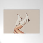 These Boots - Neutral Glitter II / Beige Welcome Mat Gallery Image 1