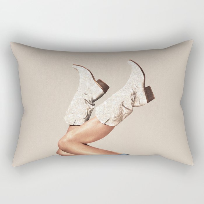 These Boots - Neutral Glitter II / Beige Rectangular Pillow Gallery Image 1