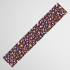 Ditsy Daisy Floral on Burgundy Table Runner Gallery Image 3