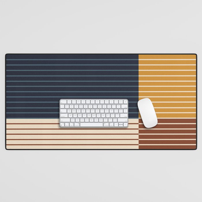 Color Block Line Abstract XIII Desk Mat Gallery Image 1