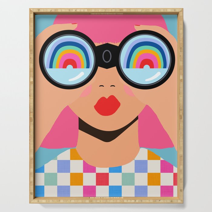 Seeking Rainbows - pride Serving Tray Gallery Image 1