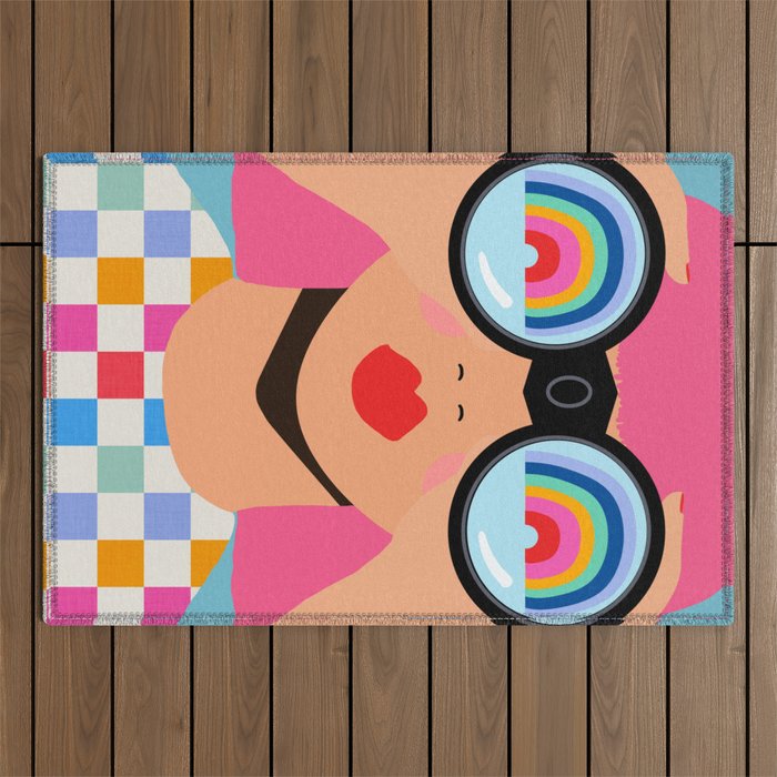 Seeking Rainbows - pride Outdoor Rug Gallery Image 1