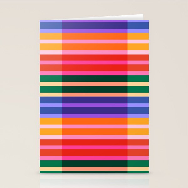 Color Block Stripes Stationery Card Gallery Image 1
