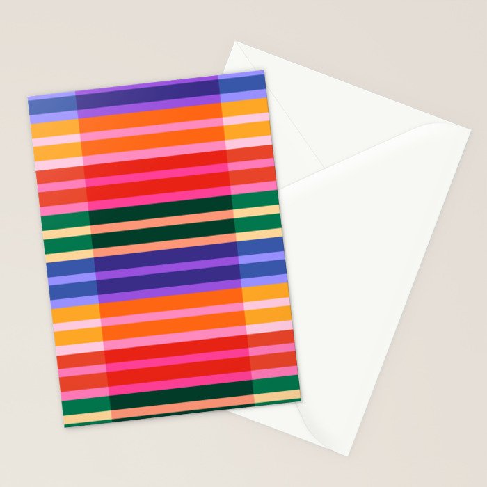 Color Block Stripes Stationery Card Gallery Image 2