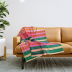 Color Block Stripes Throw Blanket Gallery Image 1