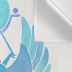 Egyptian Scarab - Turquoise OmbrÃ© Wall Tapestry Gallery Image 3