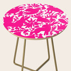 Hot Pink Otomi Bright Pattern Side Table Gallery Image 2