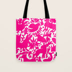 Hot Pink Otomi Bright Pattern Tote Bag Gallery Image 1