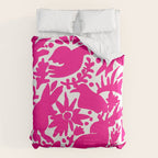 Hot Pink Otomi Bright Pattern Duvet Cover Gallery Image 6