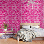 Hot Pink Otomi Bright Pattern Wallpaper Gallery Image 3