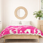 Hot Pink Otomi Bright Pattern Duvet Cover Gallery Image 3