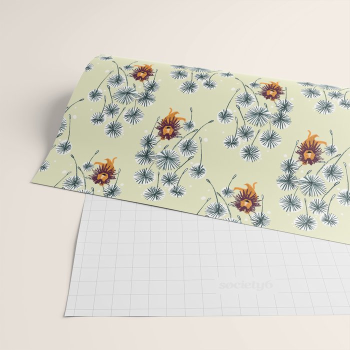 Lion on dandelion Wrapping Paper Gallery Image 2