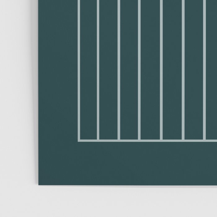 Minimal Arch XXXVIII Dark Teal Green Modern Geometric Lines Poster Gallery Image 3