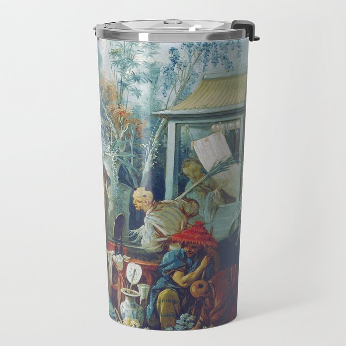 Le Jardin Chinois by François Boucher Travel Mug Gallery Image 2