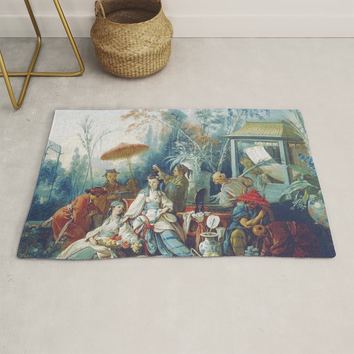 Le Jardin Chinois by François Boucher Rug Gallery Image 1