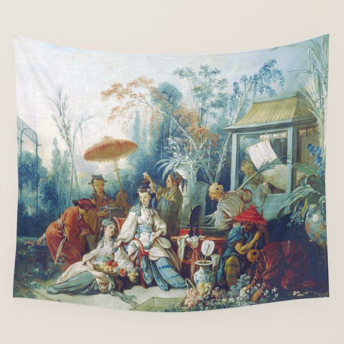Le Jardin Chinois by François Boucher Wall Tapestry Gallery Image 4