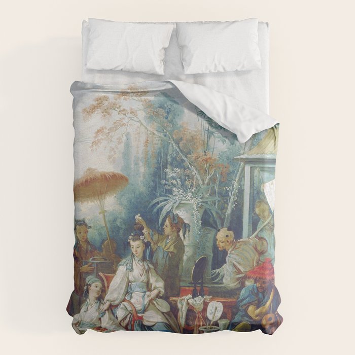 Le Jardin Chinois by François Boucher Duvet Cover