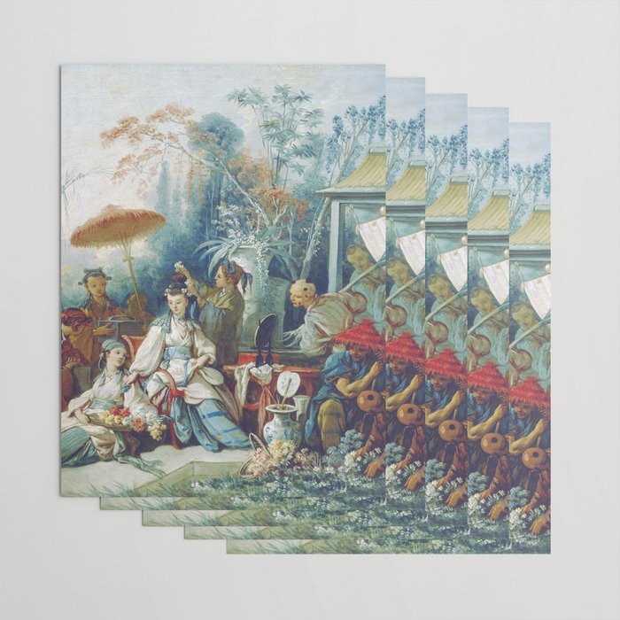 Le Jardin Chinois by François Boucher Wrapping Paper Gallery Image 3