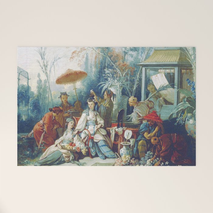 Le Jardin Chinois by François Boucher Welcome Mat
