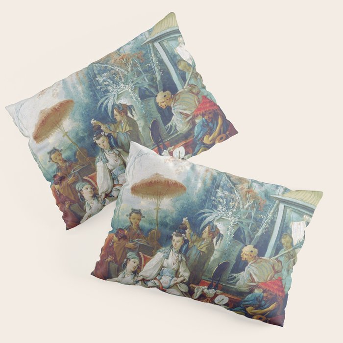 Le Jardin Chinois by François Boucher Pillow Sham Gallery Image 1