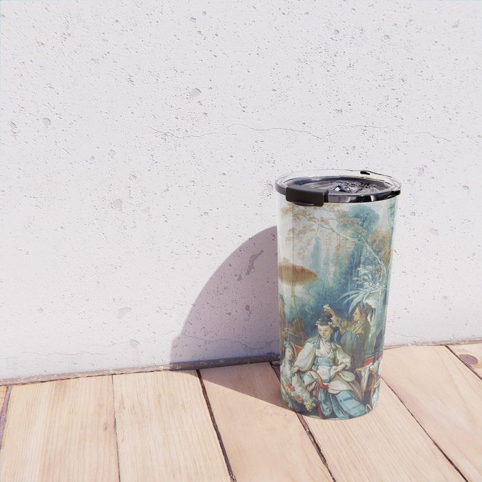Le Jardin Chinois by François Boucher Travel Mug Gallery Image 4