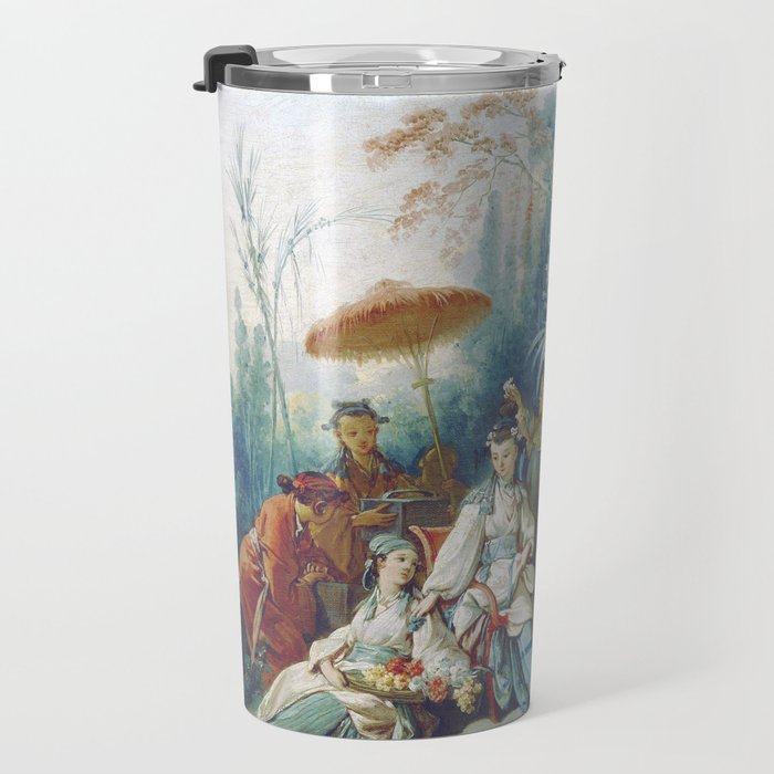 Le Jardin Chinois by François Boucher Travel Mug Gallery Image 3