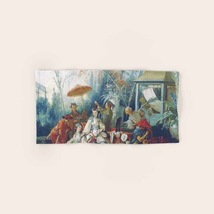 Le Jardin Chinois by François Boucher Bath Towel Gallery Image 1
