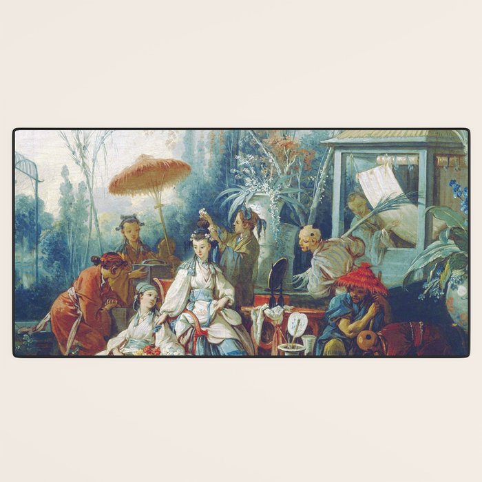 Le Jardin Chinois by François Boucher Desk Mat Gallery Image 3