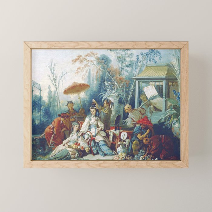 Le Jardin Chinois by François Boucher Mini Art Print Gallery Image 1