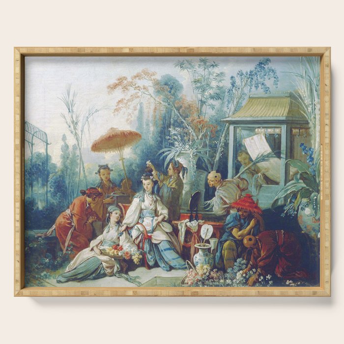 Le Jardin Chinois by François Boucher Serving Tray Gallery Image 1