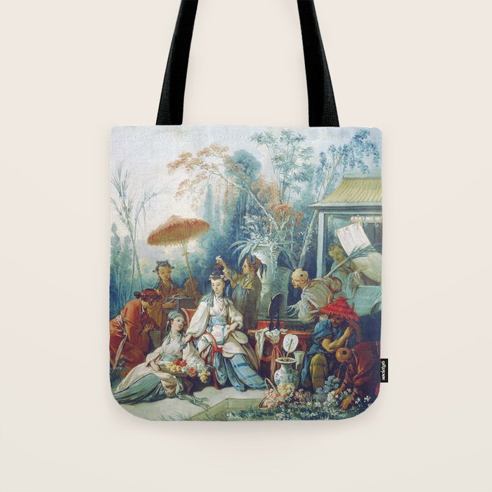 Le Jardin Chinois by François Boucher Tote Bag Gallery Image 1