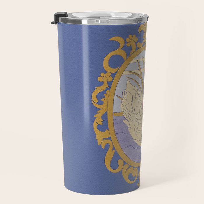 Whimsical Swan with Bow Cottagecore Fairytale Storybook Nursery Wall Art Travel Mug Gallery Image 3