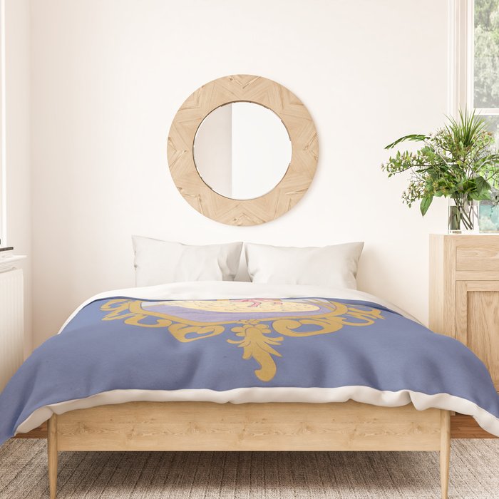 Whimsical Swan with Bow Cottagecore Fairytale Storybook Nursery Wall Art Duvet Cover Gallery Image 3