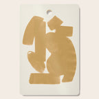 Abstract Paint Form 1 - Gold Yellow Cutting Board Gallery Image 1