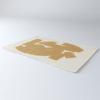 Abstract Paint Form 1 - Gold Yellow Rug Gallery Image 3