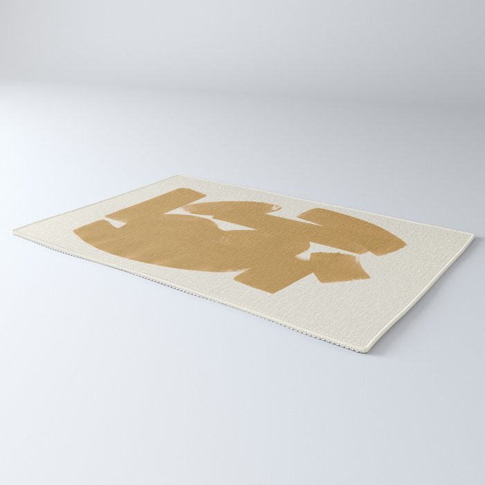 Abstract Paint Form 1 - Gold Yellow Rug Gallery Image 3