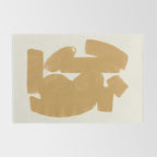 Abstract Paint Form 1 - Gold Yellow Rug Gallery Image 2