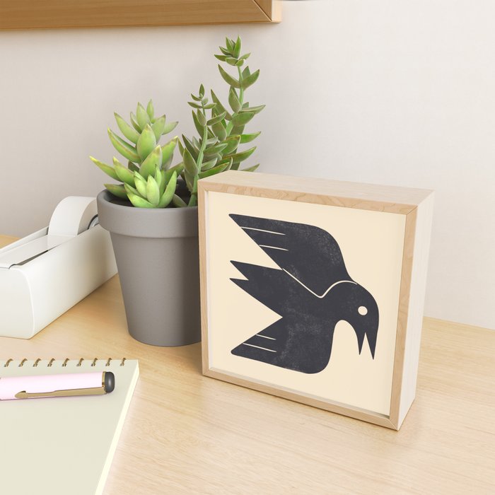 Minimal Blackbird No. 3 Mini Art Print Gallery Image 2