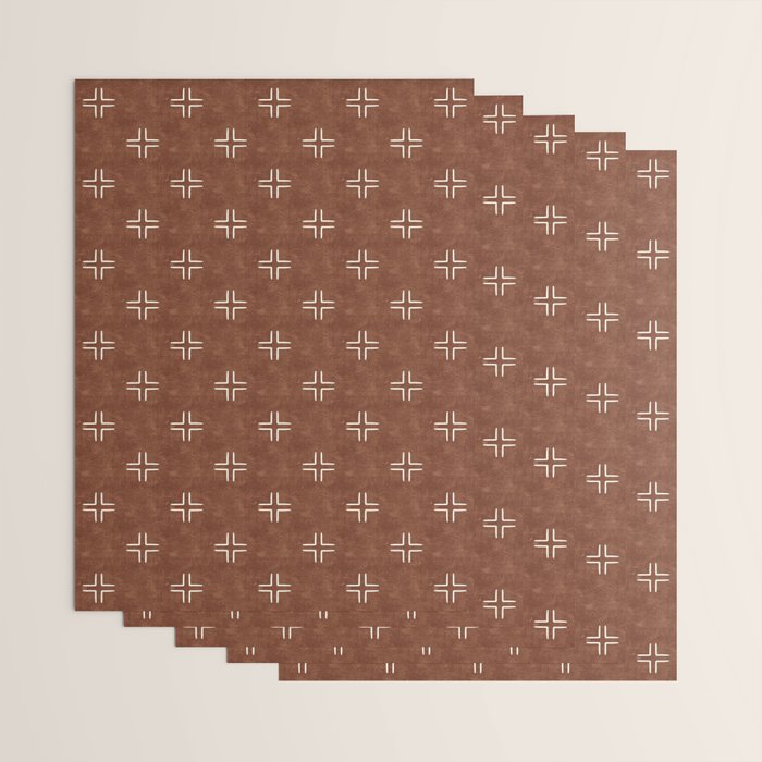 mudcloth crosses - brandywine Wrapping Paper Gallery Image 3