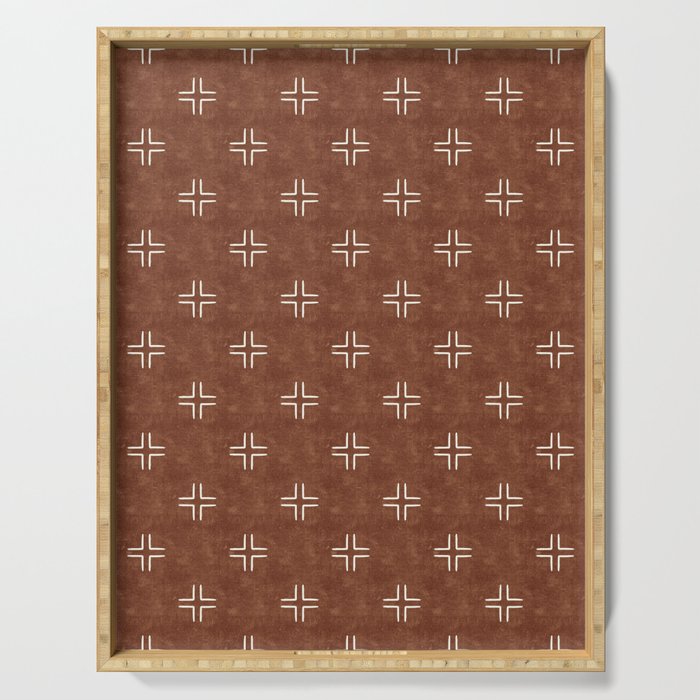 mudcloth crosses - brandywine Serving Tray Gallery Image 1