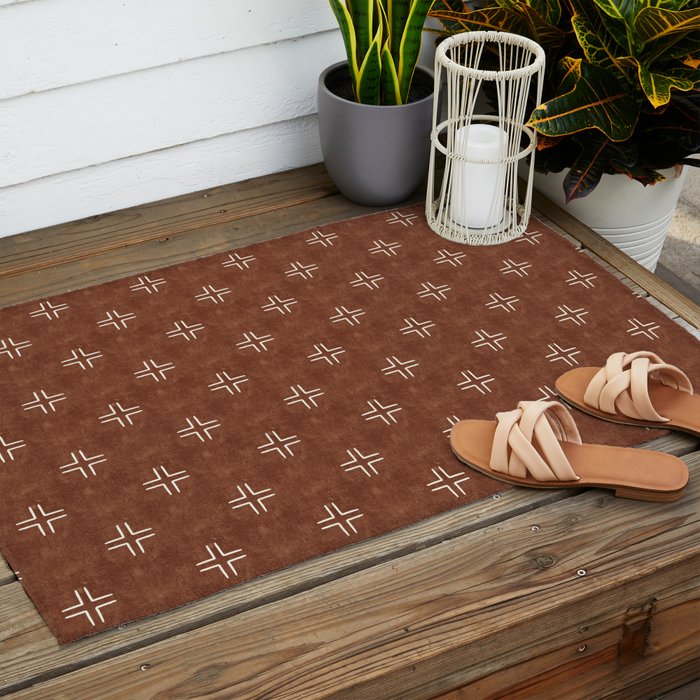 mudcloth crosses - brandywine Outdoor Rug Gallery Image 2