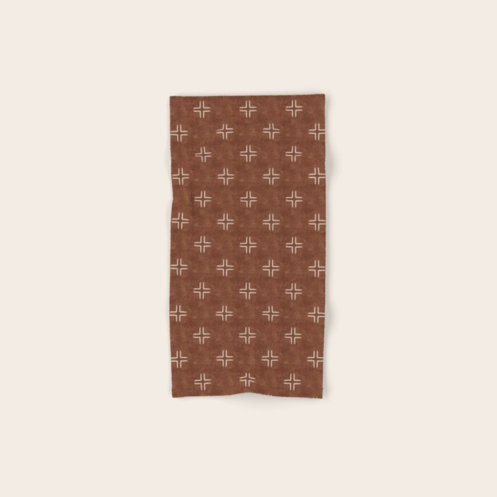 mudcloth crosses - brandywine Bath Towel Gallery Image 1