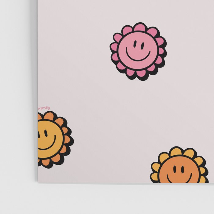 Happy Flower Print in Cream Poster Gallery Image 3