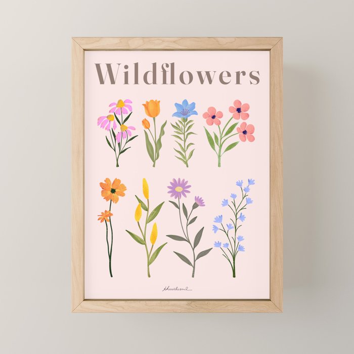 Wildflowers Mini Art Print Gallery Image 1